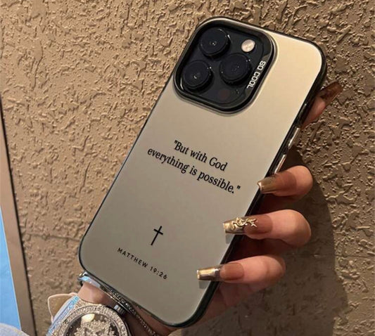 Metallic Matthew 19:26 Case