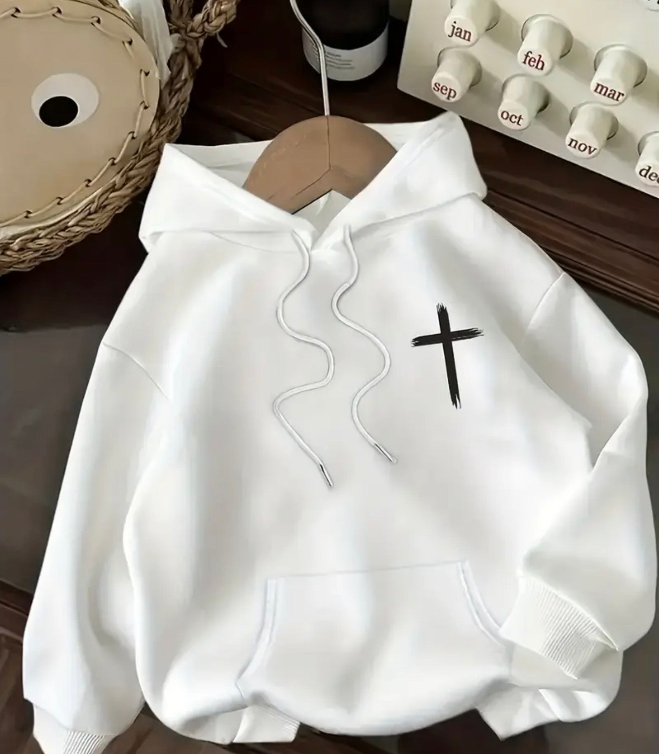 "Faith in Jesus" Matthew 6:6 Verse & Cross Hoodie